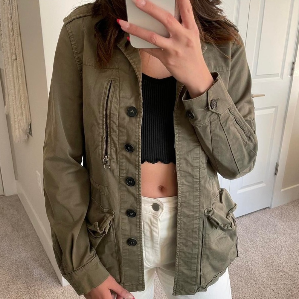 ZARA Olive Green Utility Jacket